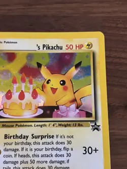 2000 Pokemon Birthday Pikachu Promo Card Wotc 24/53 - Image 3
