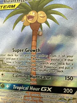 Rowlet & Alolan Exeggutor GX - 215/236 - Pokemon Unified Minds Full Art Card NM - Image 2