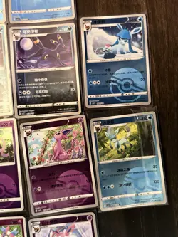 Pokemon TCG Eevee,Vaporeon, Jolteon, Umbreon 18 Card Lot Chinese Pokeball Holo - Image 4