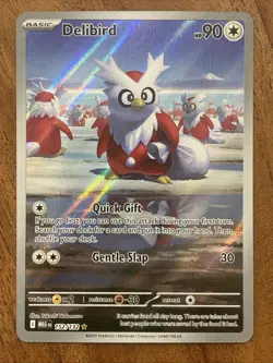 Pokemon TCG Delibird 152/132 Me01: Mega Evolution Illustration Rare NM Card - Image 1