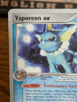 Pokemon World Championships 2007 Vaporeon EX 110/113 Card 120 HP Jun Hasebe - Image 4
