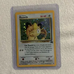 MP Meowth 10/53 Holo Black Star Promo WOTC 2000 GameBoy Pokemon card English - Image 1
