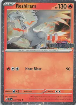 Reshiram (Stellar Crown Stamped) Holo Uncommon Miscellaneous Card 022/142 NM - Image 1