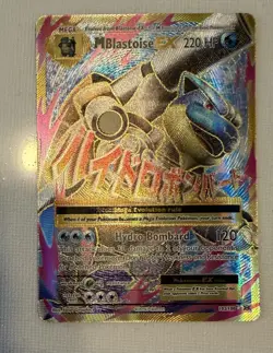 Pokemon TCG Evolutions Holo Card M Blastoise EX Full Art 102/108 NM Rare Card - Image 1