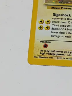 Pokemon TCG Raichu Fossil Holo Rare Card 14/62 Fossil - Image 2