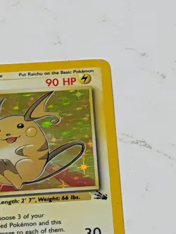 Pokemon TCG Raichu Fossil Holo Rare Card 14/62 Fossil - Image 4