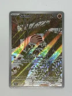Swinub Full Art Holo Rare Illustration Card 165/159 Sv09: Journey Together - Image 1