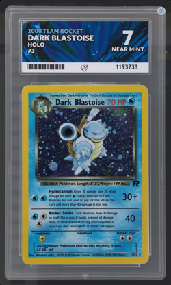 Dark Blastoise Holo Card 3/82 Team Rocket Series, Ace Grading NM 7 - Image 2