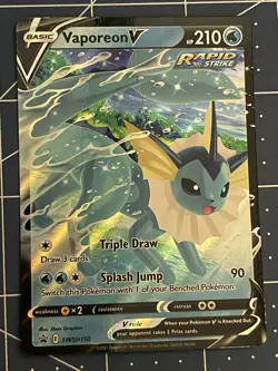 Vaporeon V SWSH150 SWSH: Sword & Shield Promo Cards Holo NM - Image 1