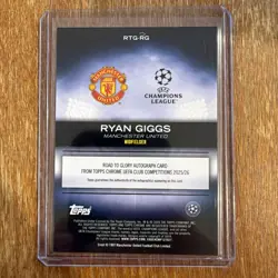 RYAN GIGGS 2025-26 TOPPS CHROME UEFA ROAD TO GLORY AUTO GREEN /99 MAN UNITED - Image 5