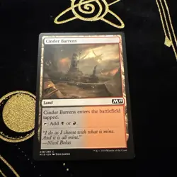Cinder Barrens 248 - MTG - Core Set 2019 - NM - Image 1