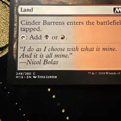 Cinder Barrens 248 - MTG - Core Set 2019 - NM - Image 2