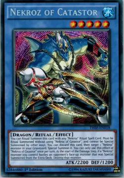 Yugioh Nekroz of Catastor THSF-EN018 1st Edition Secret Rare NM - Image 1