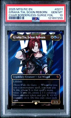 2025 MTG Final Fantasy Comm #0211 G'Raha Tia,Scion Reborn Char-Surge Foil PSA 10 - Image 1