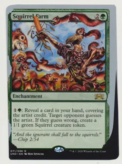 Squirrel Farm Twisted Miscut Unsanctioned unglued misprint error MTG - Image 1