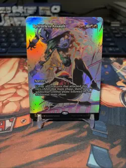 Relentless Assault (Borderless) - (FOIL) - Marvel's Spiderman (MAR) - MTG - Image 1