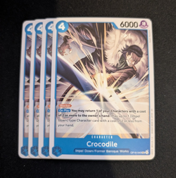 4x Crocodile OP16-045 Blue Blocker Character English One Piece Card Game Bandai - Image 1