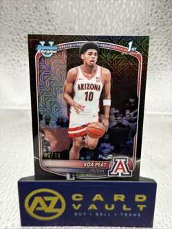Koa Peat 2025-26 Topps Bowman U Chrome Black Mojo 1st 03/10 #BCP-3 - Arizona - Image 1