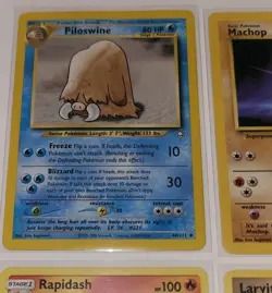 Vintage Pokemon Card Lot WOTC Piloswine Machop Cubone Psyduck LP-MP - Image 4