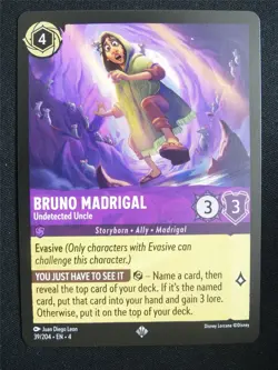 Bruno Madrigal Undetected uncle 39/204 - Lorcana Card #17V - Image 1