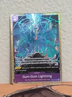 Gum-Gum Lightning OP-PR Premium Card Vol. 4 Near Mint Uncommon Foil - Image 1
