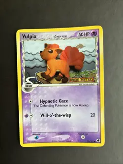 Pokemon TCG Vulpix Dragon Frontiers Card 70/101 Reverse Holo Stamped LP - Image 1