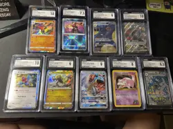 Lot Of 9 CGC graded Pokemon Cards - Image 1