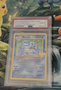 Pokemon TCG Blastoise Celebrations Card PSA 10 Graded 2/102 Trading Card - Image 1