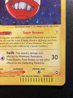 Pokemon Card-Electrode-H7/H32-Aquapolis- Holo-ENG-LP - Image 5