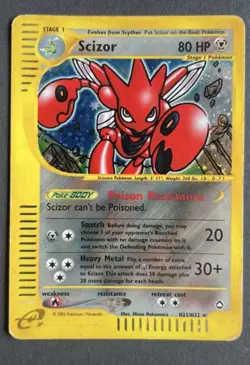 Pokemon Card-Scizor-H21/H32-Aquapolis- Holo-ENG-PL - Image 1