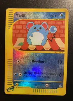 Pokemon Card-Marill -Aquapolis-HoloReverse-53/147-ENG-PL - Image 1