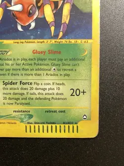 Pokemon Card-Ariados-H3/H32-Aquapolis- Holo-ENG-PL - Image 5