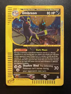 Pokemon Card-Umbreon-Acquapolis-ENG-H29/H32-Holo-PL - Image 1