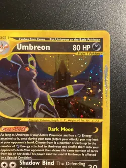 Pokemon Card-Umbreon-Acquapolis-ENG-H29/H32-Holo-PL - Image 4