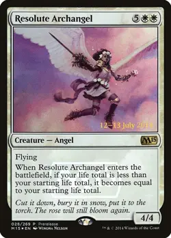 LP - Foil - Resolute Archangel - 28 - Prerelease Cards - Image 1