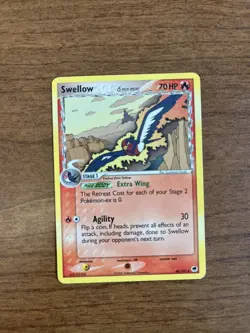 Swellow δ Delta Species 40/101 EX Dragon Frontiers Pokemon Card 2006 - Image 1