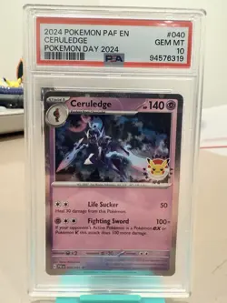 Ceruledge 040/091 Pokemon Day Promo Paldean Fates PSA 10 - Image 1