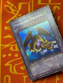 YUGIOH THOUSAND DRAGON SECRET RARE 1ST EDITION MP MRD-E143 - Image 3