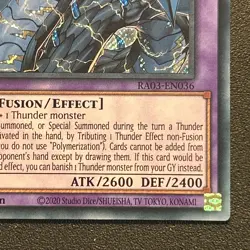 YuGiOh Quarter Century Bonanza Thunder Dragon Colossus (Secret Rare) RA03-EN036 - Image 5