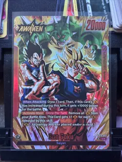 Son Goku FB10-001 Leader Alternate Art Cross Force Dragon Ball English Card Fusi - Image 1