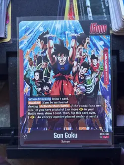 Son Goku FB10-001 Leader Alternate Art Cross Force Dragon Ball English Card Fusi - Image 2