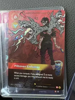 Vi Piltover Enforcer SIGNATURE Riftbound - Unleashed (UNL) 229*/219 Signed MINT - Image 1