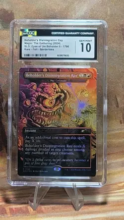 MTG Beholder's Disintegration Ray - Fire Covenant D&D Foil Secret Lair CGC 10 - Image 1