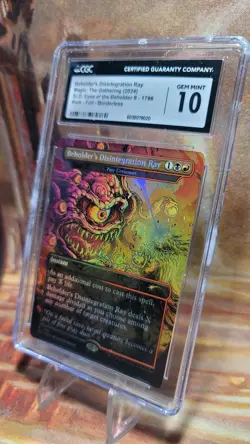 MTG Beholder's Disintegration Ray - Fire Covenant D&D Foil Secret Lair CGC 10 - Image 4