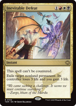 x4 Inevitable Defeat TDM Tarkir Dragonstorm MTG 194 RARE M/NM 4x - Image 1