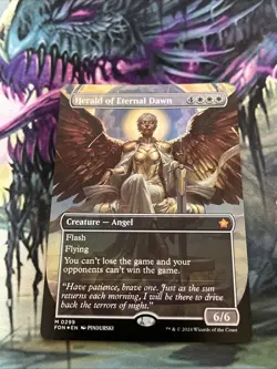 MTG Herald of Eternal Dawn (Borderless Foil) Foundations 299 LP - Image 1
