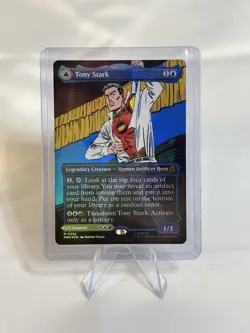 MTG Tony Stark The Invincible Iron Man M 0392 Foil Borderless MSH Marvel English - Image 2