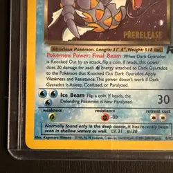 Dark Gyarados Holo Rare #8/82 2000 Pokemon Team Rocket Prerelease Promo NM - Image 5