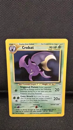 Crobat - 4/64 - Pokemon Neo Revelation Unlimited Holo Rare Card WOTC LP - Image 1