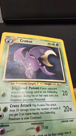 Crobat - 4/64 - Pokemon Neo Revelation Unlimited Holo Rare Card WOTC LP - Image 3